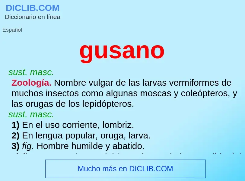 Was ist gusano - Definition