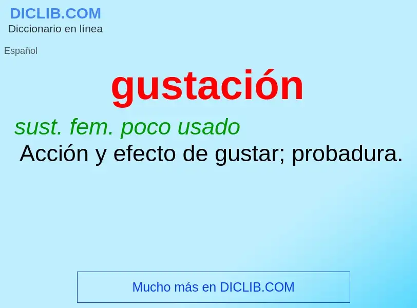 O que é gustación - definição, significado, conceito