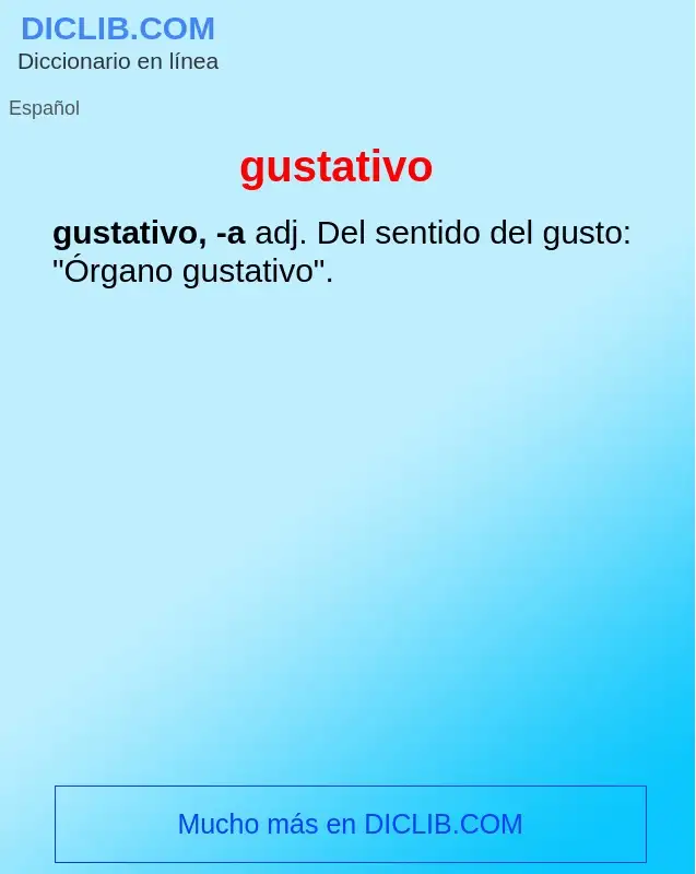 What is gustativo - definition