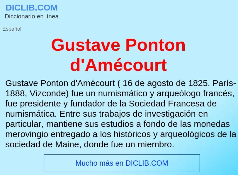 What is Gustave Ponton d'Amécourt - meaning and definition