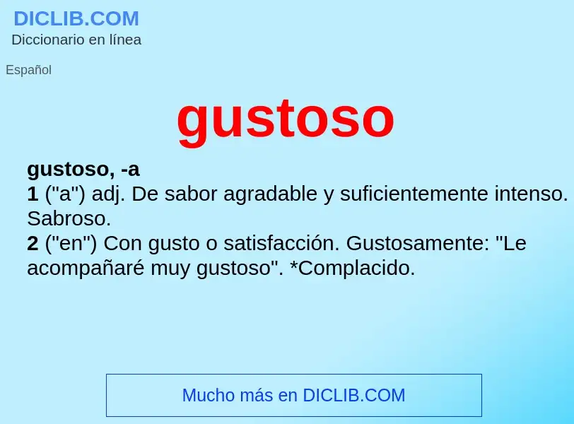 What is gustoso - meaning and definition