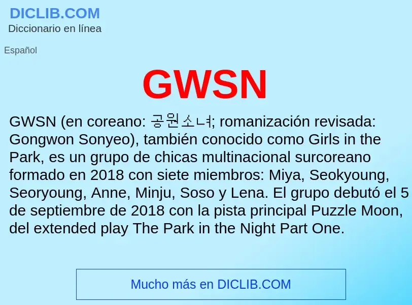 O que é GWSN - definição, significado, conceito