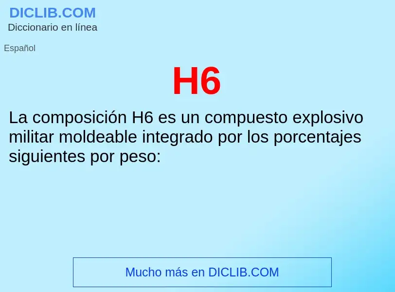 ¿Qué es H6? - significado y definición