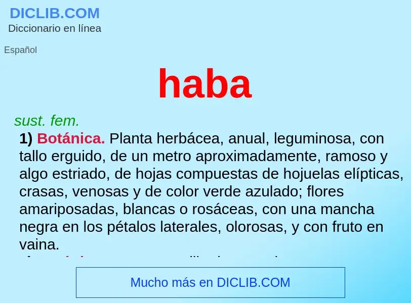 Wat is haba - definition