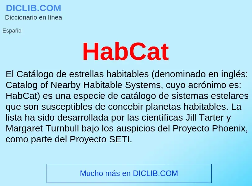 Что такое HabCat - определение