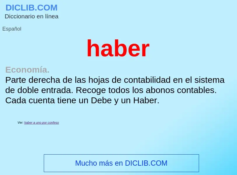 What is haber - meaning and definition