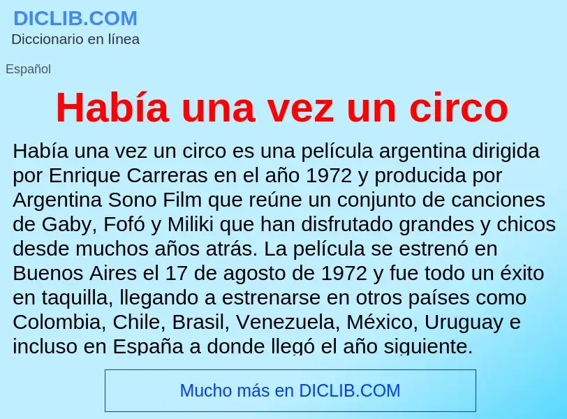 What is Había una vez un circo - definition