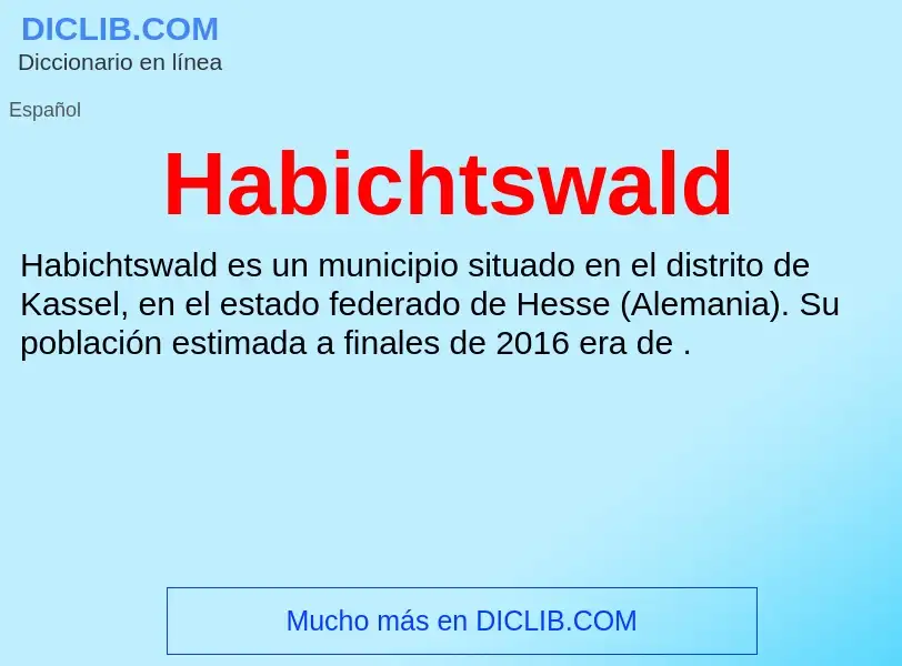 Что такое Habichtswald - определение