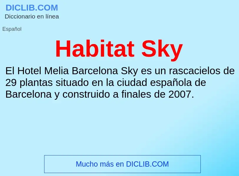 Что такое Habitat Sky - определение