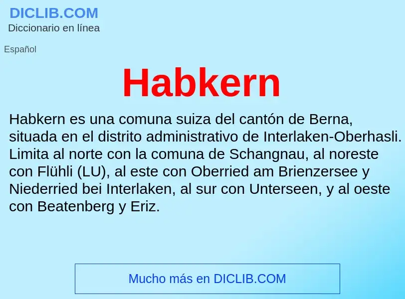 Что такое Habkern - определение