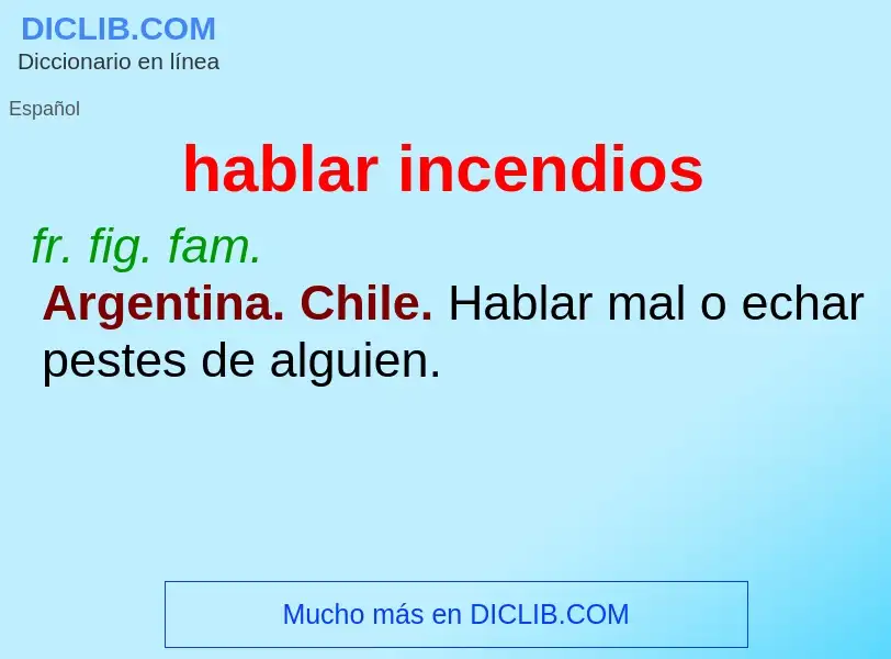 Wat is hablar incendios - definition