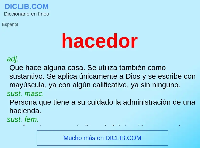 Wat is hacedor - definition