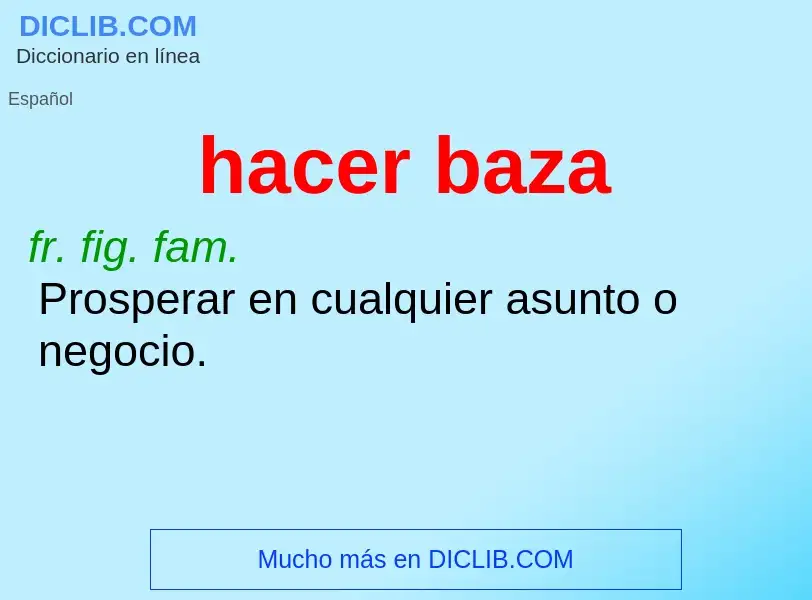 ¿Qué es hacer baza? - significado y definición