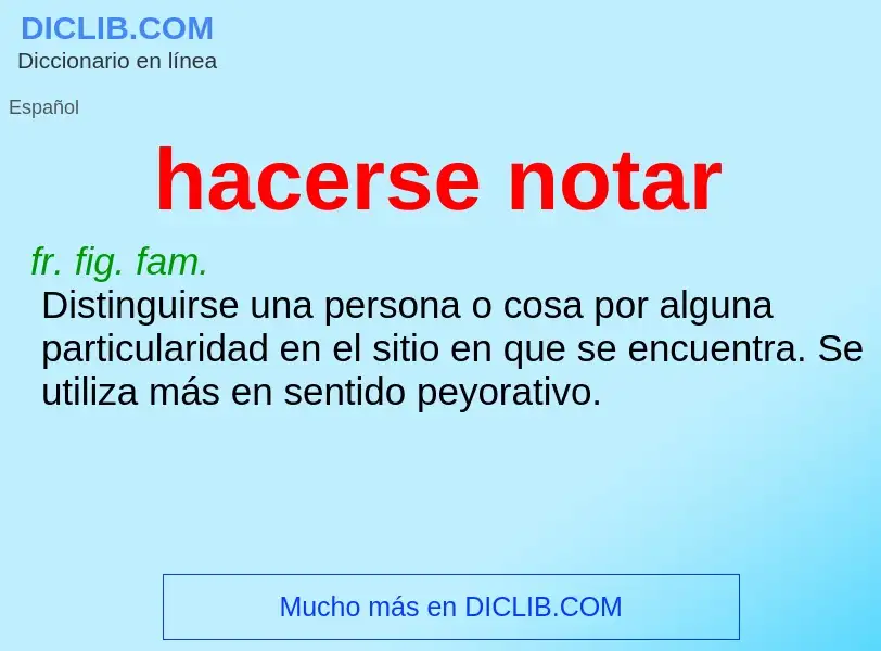 What is hacerse notar - meaning and definition