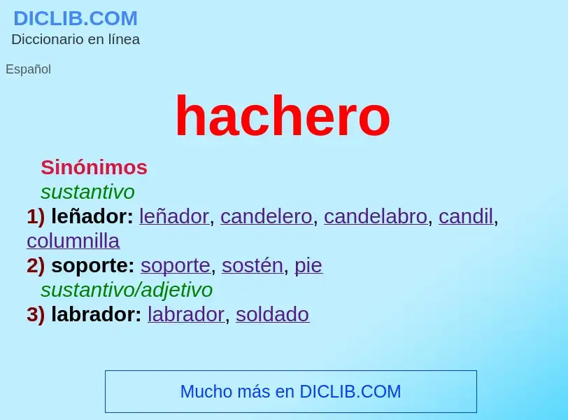 Wat is hachero - definition