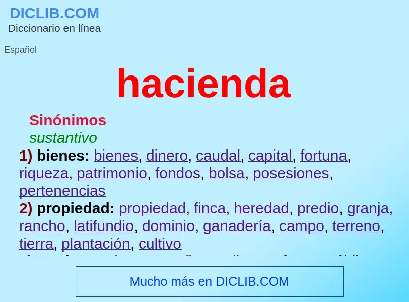 Was ist hacienda - Definition