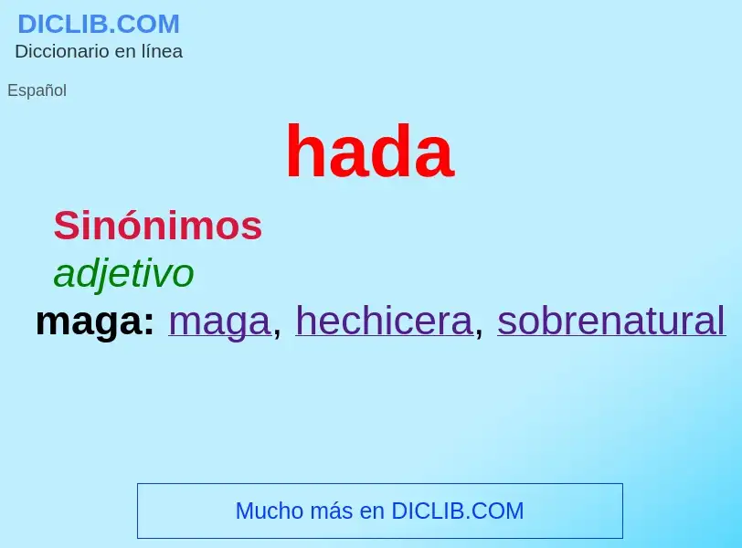 ¿Qué es hada? - significado y definición