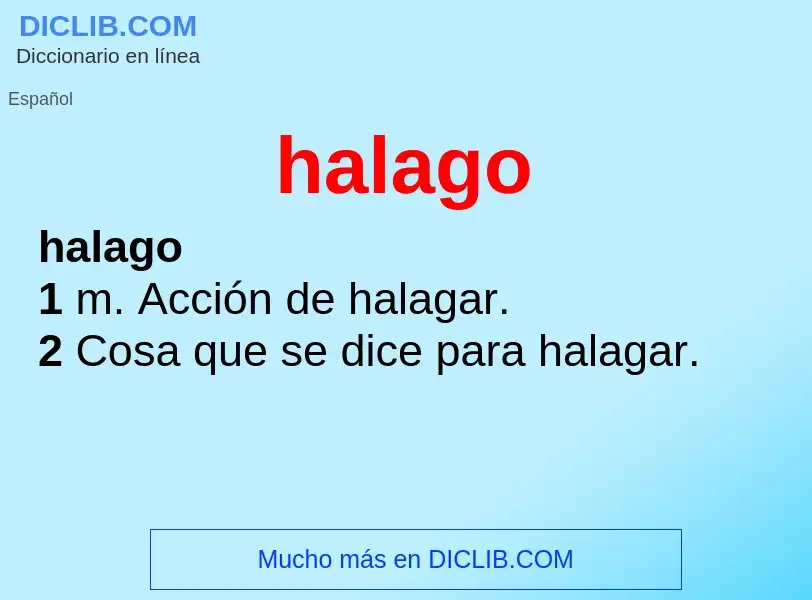 Wat is halago - definition