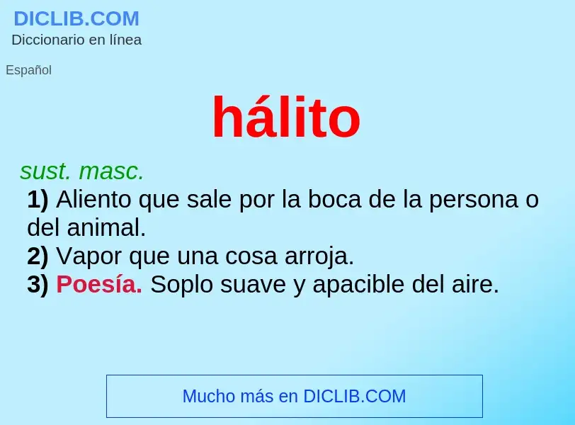 Wat is hálito - definition