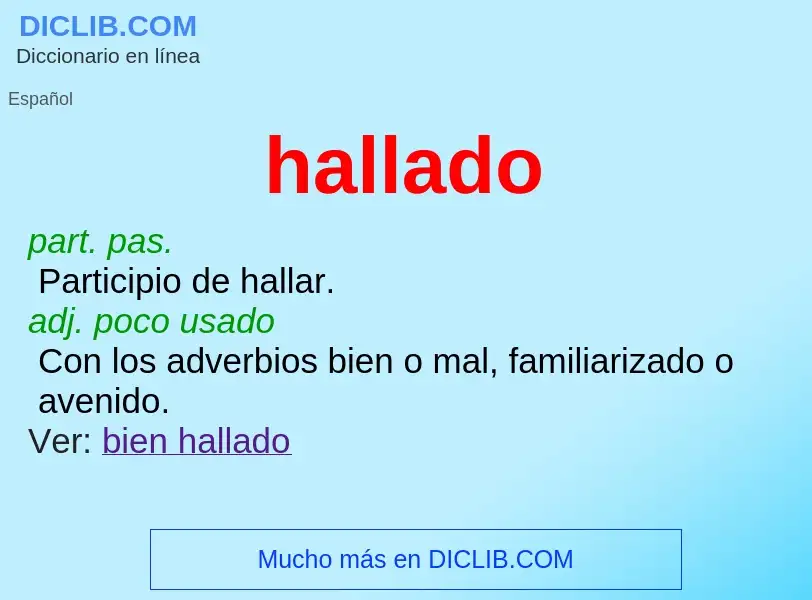 O que é hallado - definição, significado, conceito