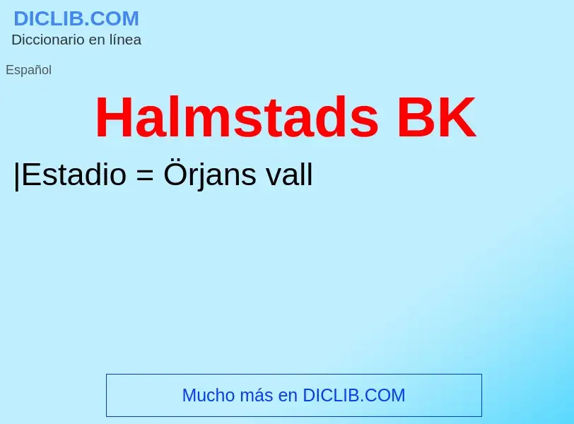 What is Halmstads BK - definition