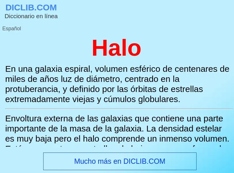 ¿Qué es Halo? - significado y definición