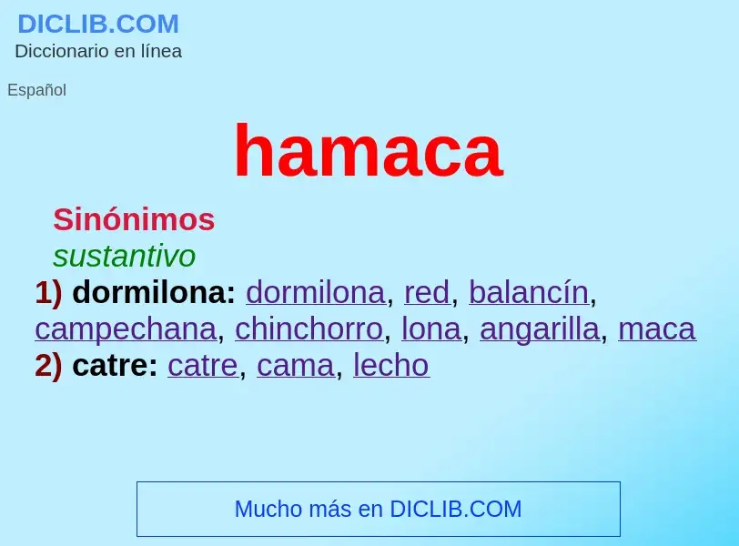 Wat is hamaca - definition