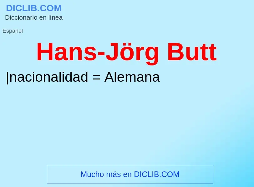 Wat is Hans-Jörg Butt - definition