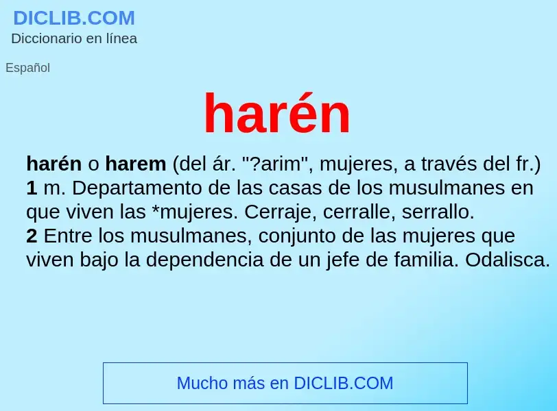 What is harén - definition