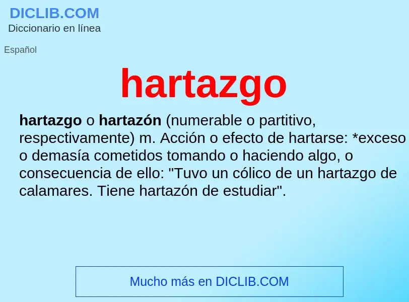 What is hartazgo - definition