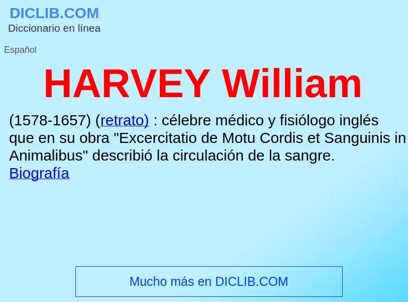 Что такое HARVEY William - определение