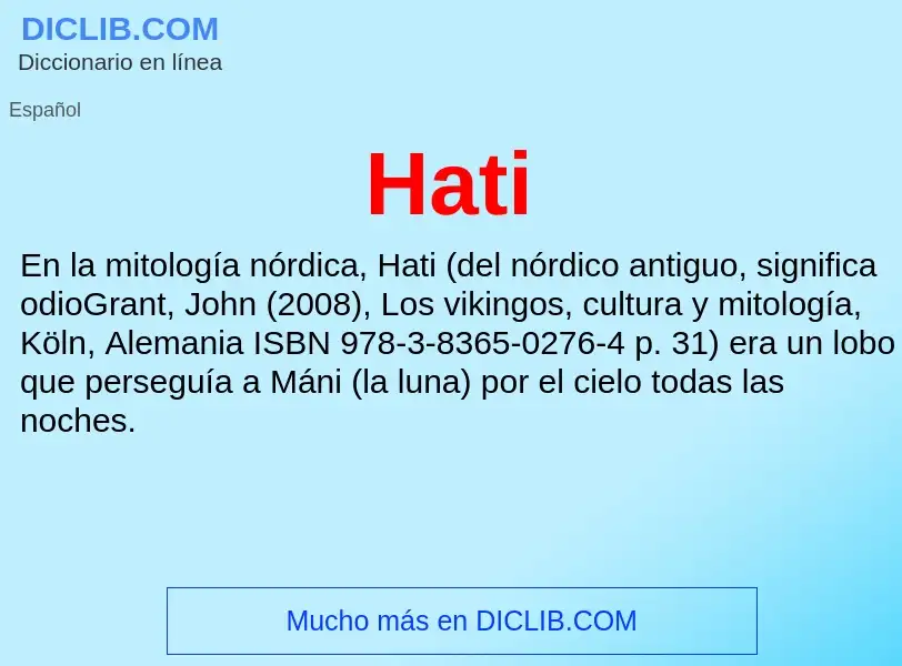 ¿Qué es Hati? - significado y definición