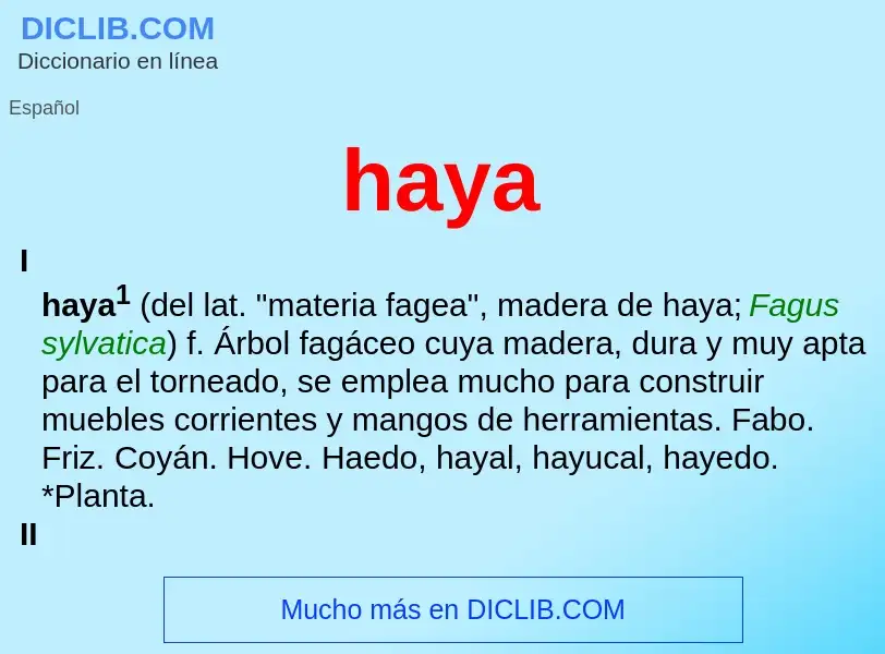 Was ist haya - Definition