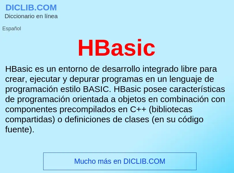 Что такое HBasic - определение