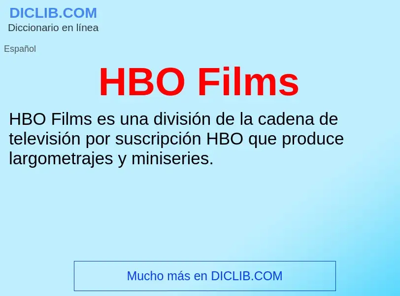 Что такое HBO Films - определение