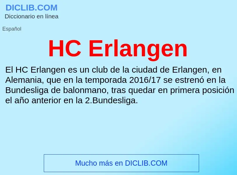 Что такое HC Erlangen - определение