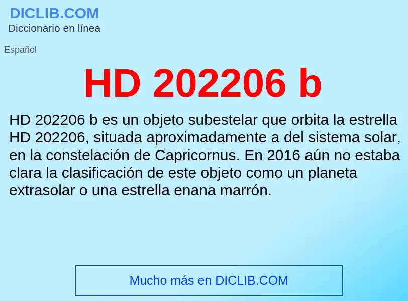 Что такое HD 202206 b - определение