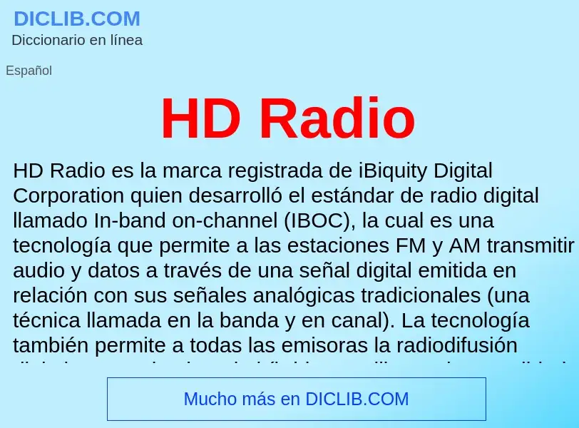 Что такое HD Radio - определение