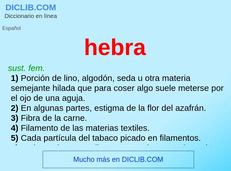 Was ist hebra - Definition