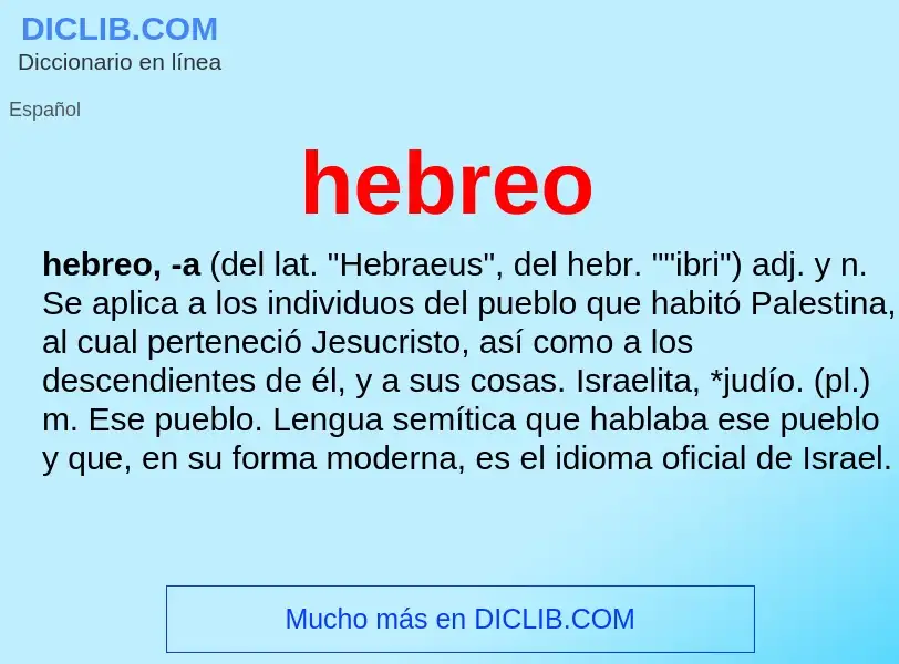 Wat is hebreo - definition