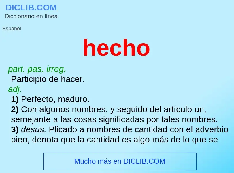 Wat is hecho - definition