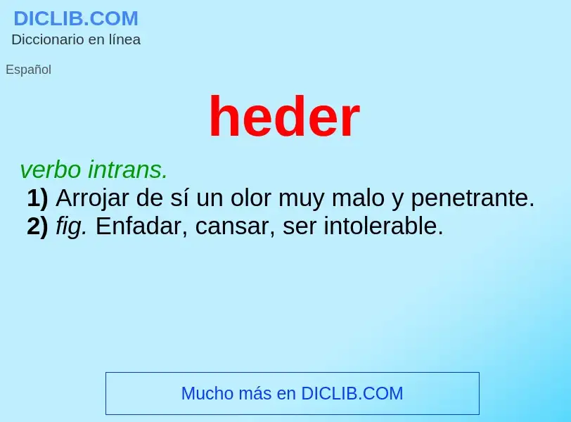 O que é heder - definição, significado, conceito