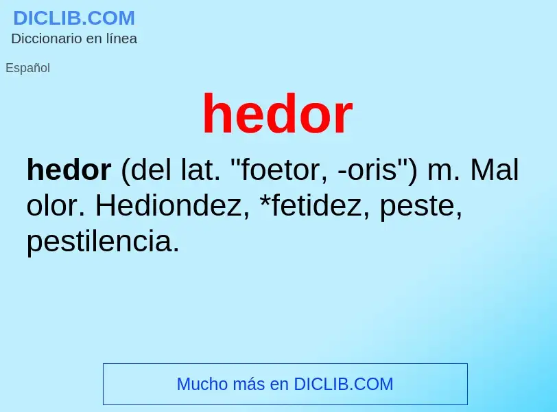 ¿Qué es hedor? - significado y definición