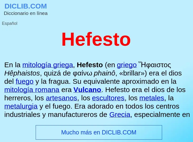 Wat is Hefesto  - definition