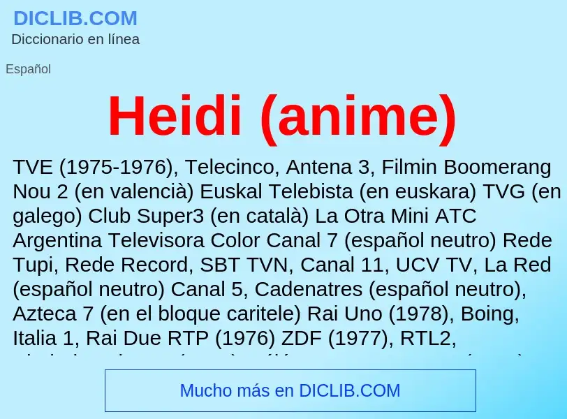 Что такое Heidi (anime) - определение