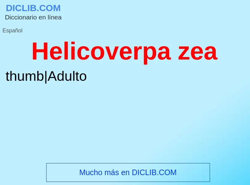 Что такое Helicoverpa zea - определение