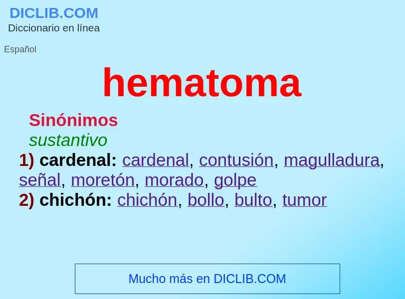 Wat is hematoma - definition