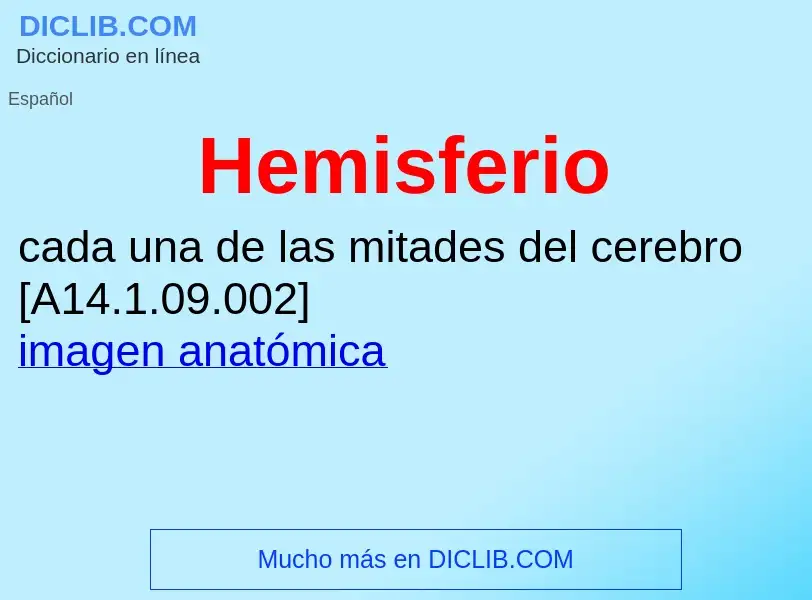 Wat is Hemisferio - definition