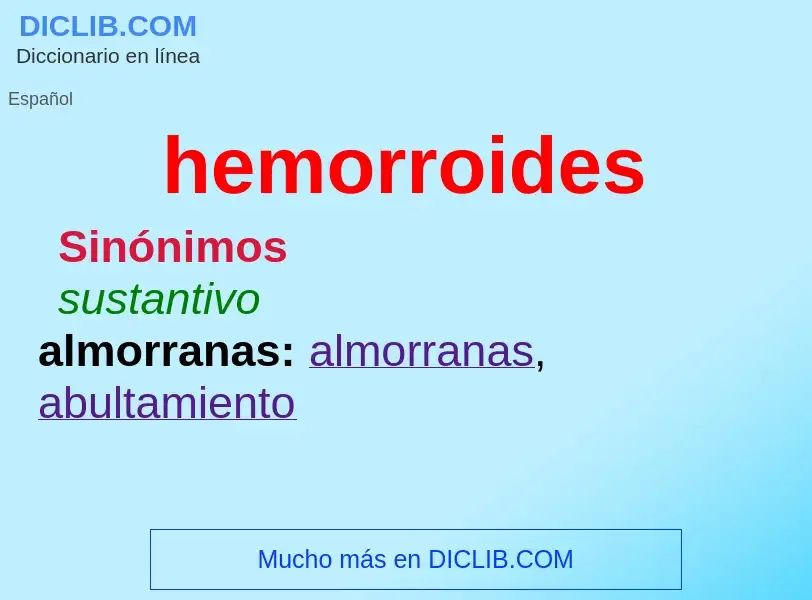 What is hemorroides - definition