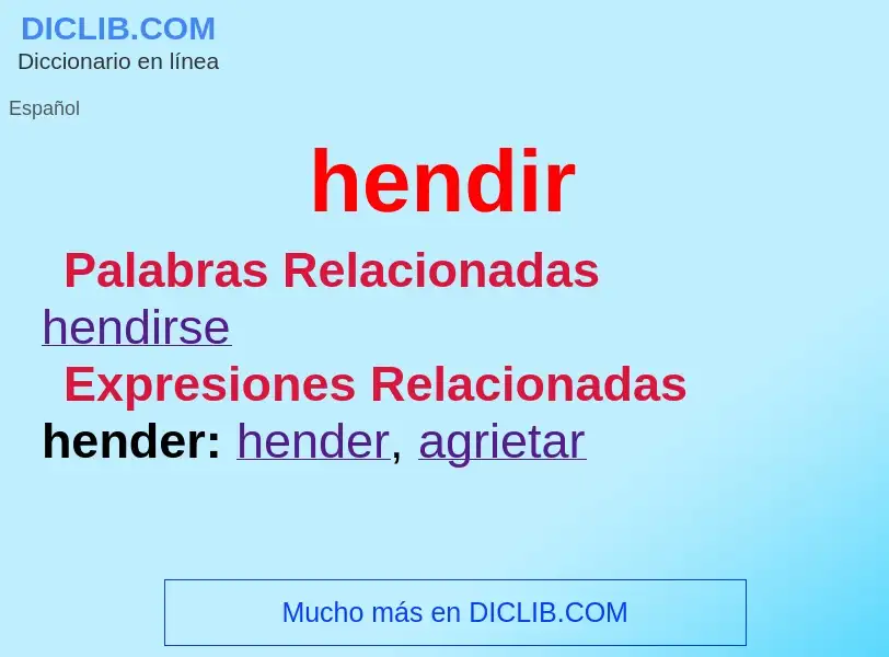 O que é hendir - definição, significado, conceito